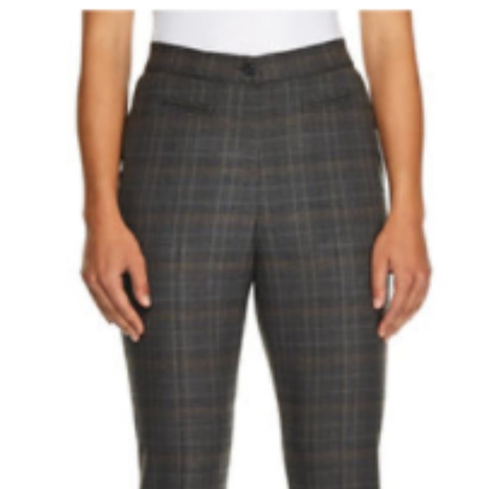 HAGGAR - Women's Petite Plaid Dress Pants